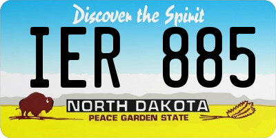 ND license plate IER885