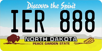 ND license plate IER888