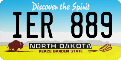 ND license plate IER889