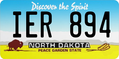 ND license plate IER894