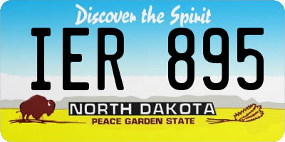 ND license plate IER895