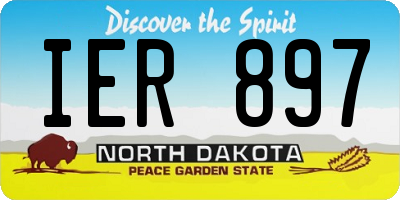 ND license plate IER897
