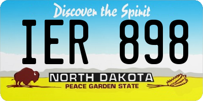 ND license plate IER898