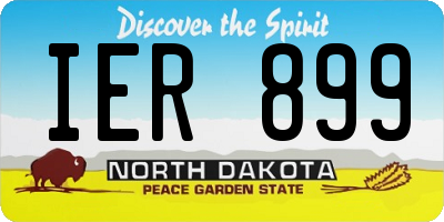 ND license plate IER899
