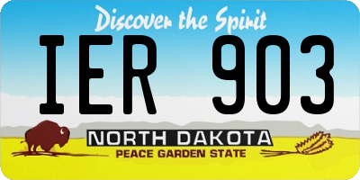 ND license plate IER903