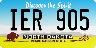 ND license plate IER905