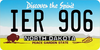 ND license plate IER906