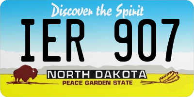 ND license plate IER907