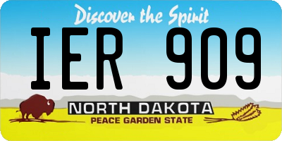 ND license plate IER909