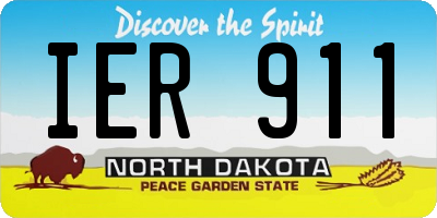 ND license plate IER911