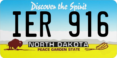 ND license plate IER916