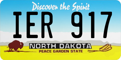 ND license plate IER917