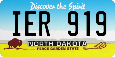 ND license plate IER919