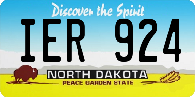 ND license plate IER924