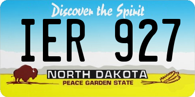 ND license plate IER927
