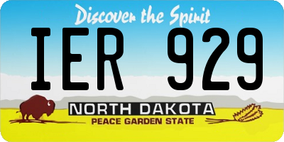 ND license plate IER929
