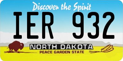 ND license plate IER932