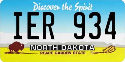 ND license plate IER934
