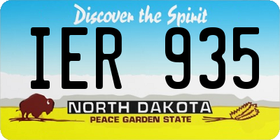 ND license plate IER935
