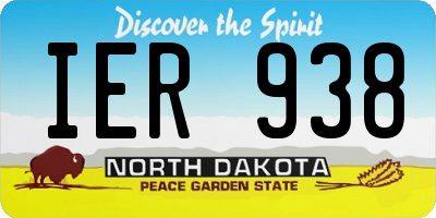 ND license plate IER938