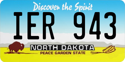 ND license plate IER943