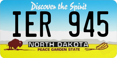 ND license plate IER945