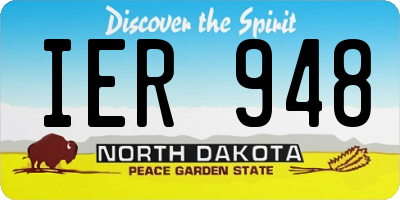 ND license plate IER948