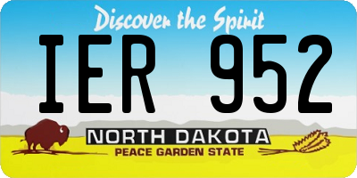 ND license plate IER952