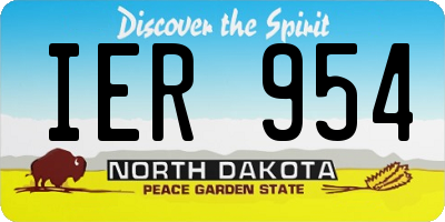 ND license plate IER954