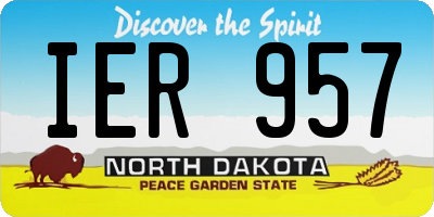 ND license plate IER957