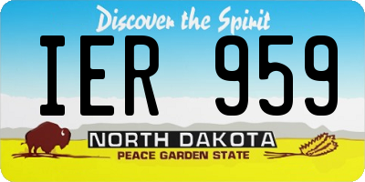ND license plate IER959