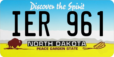 ND license plate IER961