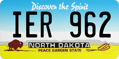 ND license plate IER962