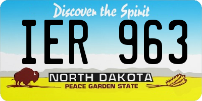 ND license plate IER963