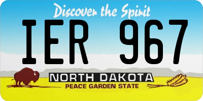 ND license plate IER967