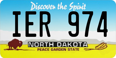 ND license plate IER974