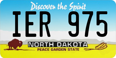 ND license plate IER975