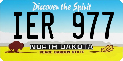 ND license plate IER977