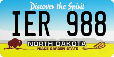 ND license plate IER988