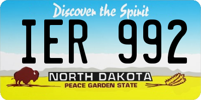 ND license plate IER992