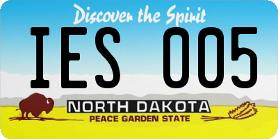 ND license plate IES005