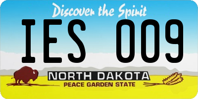 ND license plate IES009