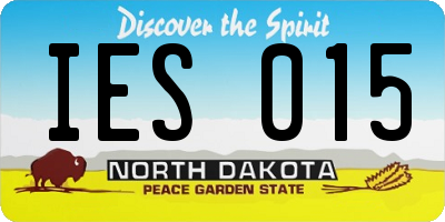 ND license plate IES015