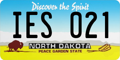 ND license plate IES021