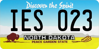 ND license plate IES023