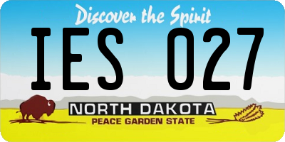 ND license plate IES027