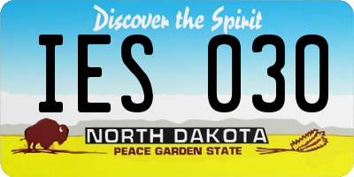 ND license plate IES030