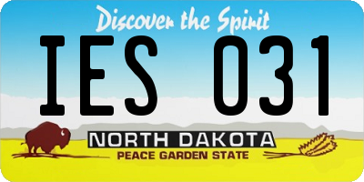 ND license plate IES031
