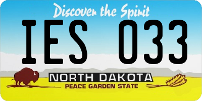 ND license plate IES033