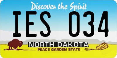 ND license plate IES034